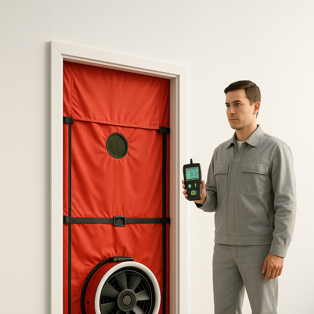 testzubehör für blower door prüfung
